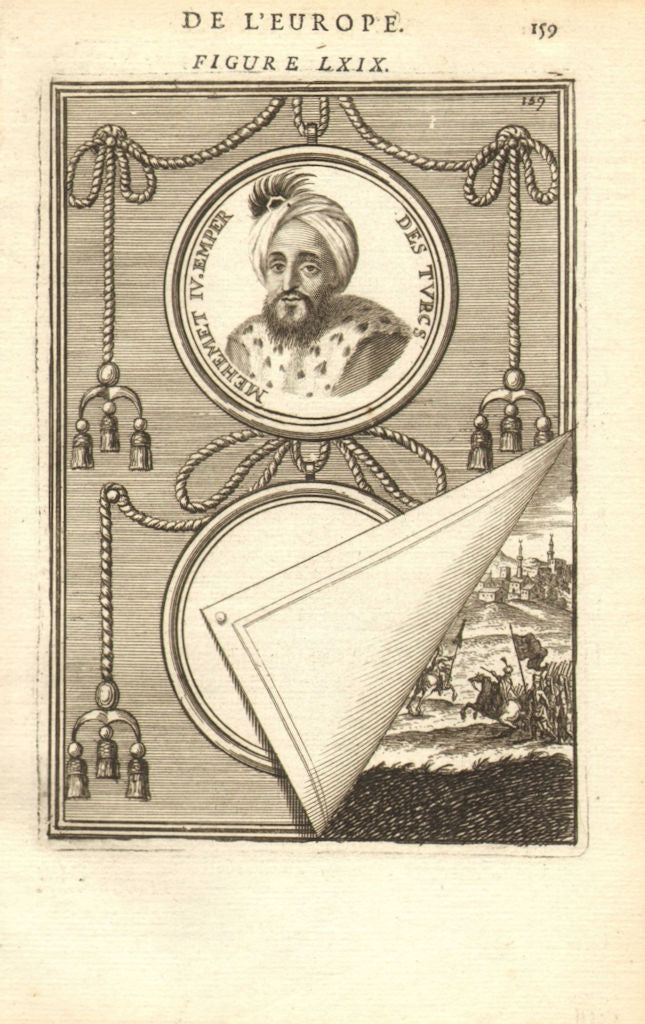 MEHMED IV. Sultan of the Ottoman Empire. Turkey. Mehmet Mehemet. MALLET 1683